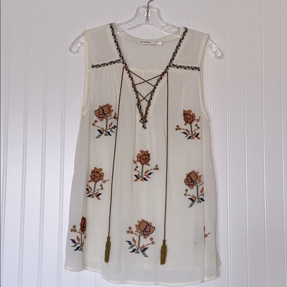 Anthropologie Tops - Anthropologie Blu Pepper Boho Blouse